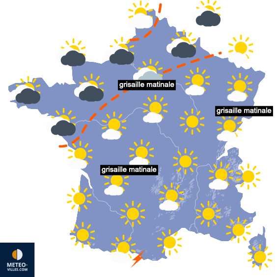 Carte de prévisions du temps du Vendredi 20 août 2021
