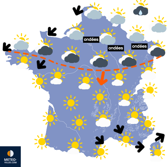 Carte de prévisions du temps du Jeudi 26 août 2021