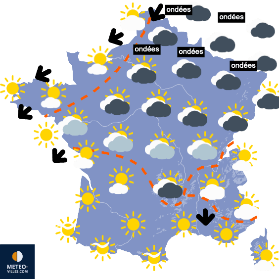 Carte de prévisions du temps du Dimanche 29 août 2021