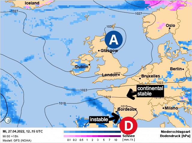 Carte de prévisions d'europe du Mercredi 27 avril 2022