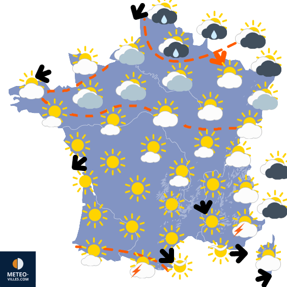 Fraîcheur au nord avant le retour de la chaleur par le sud
