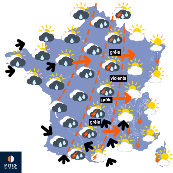 Météo assez changeante d'un jour sur l'autre