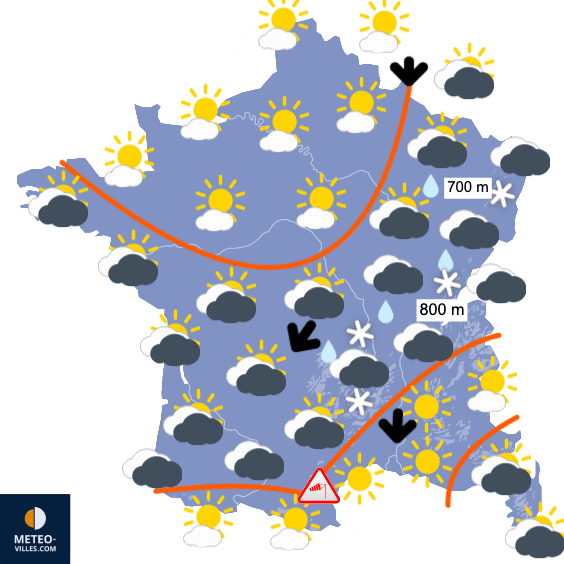 Moscou-Paris : froid très sec avec du soleil