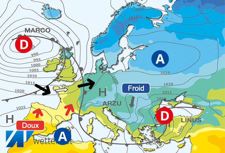 Carte de prévisions d'europe du Samedi 18 novembre 2023