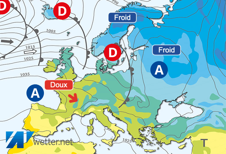 Carte de prévisions d'europe du Lundi 19 février 2024