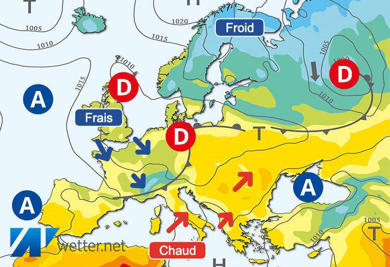 Carte de prévisions d'europe du Lundi 6 mai 2024