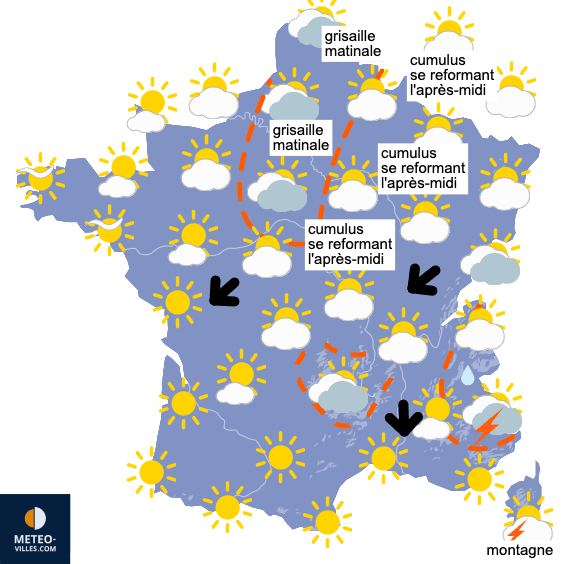 Retour laborieux du soleil sur certaines régions