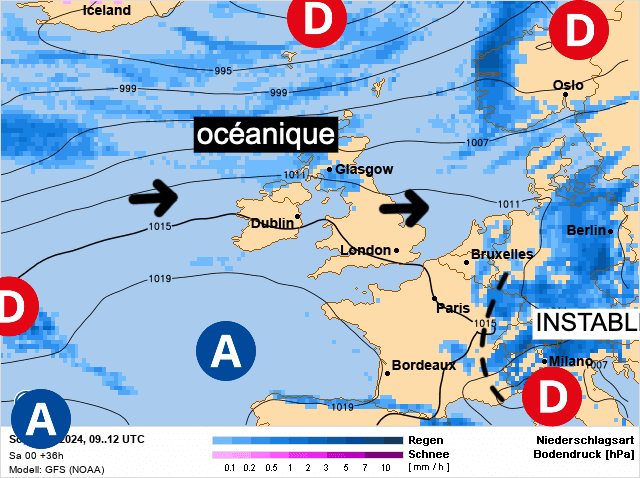 Carte de prévisions d'europe du Dimanche 18 août 2024