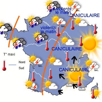 Risque d'orages jusqu'à lundi / retour de la chaleur pour jeudi