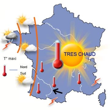 Vendredi encore plus chaud, puis retour des orages 