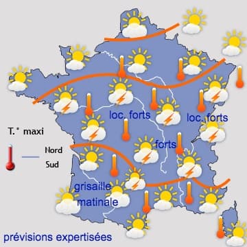 Relativemet stable et plutôt sec au moins juqu'à la mi-juillet 