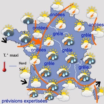Début d'une période de temps frais, très perturbé et humide 