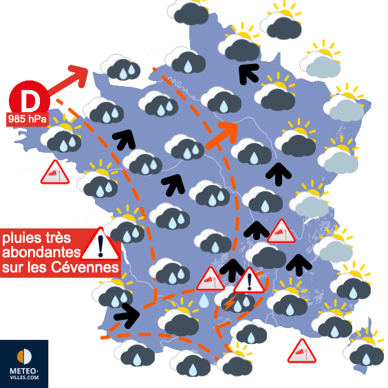 Beaucoup de pluie et de vent !