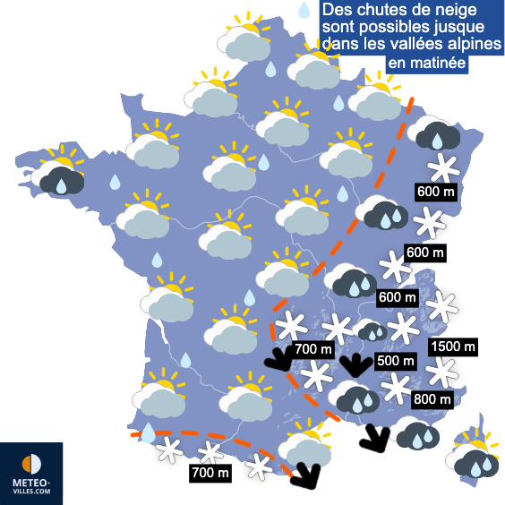 Neige abondante dans les Alpes, puis retour du printemps