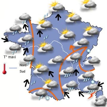 Les pluies océaniques succèderont aux pluies méditerranéenes