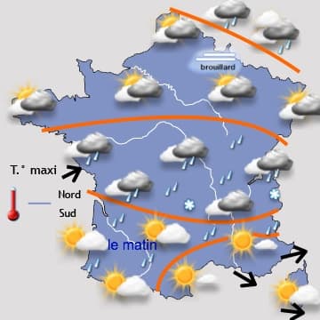 Temps plus sec mais toujours assez nuageux