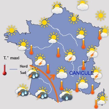 Fin de la vague de chaleur prévue entre dimanche et lundi