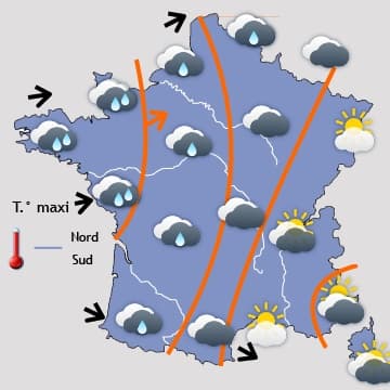Fréquentes pluies jusqu'à mardi